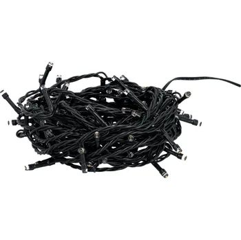 Dekorativní svítidlo TESLA lighting Tesla - dekorativní řetěz, AMBER, 100LED, 10m + 5m kabel, 230V, 8 funkcí, IP44, zelený