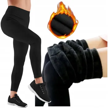 Dámské legíny ZATEPLENÉ DÁMSKÉ LEGÍNY s Kožíškem XL/XXL Zimní Legíny Maskující