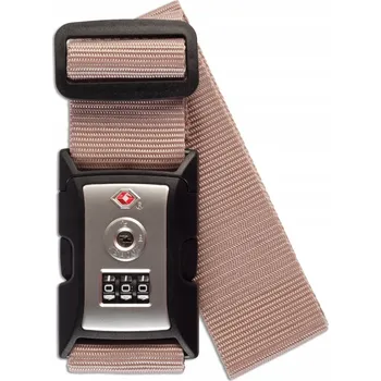 Bezpečnostní popruh na zavazadlo s TSA zámkem Worldpack - starorůžová