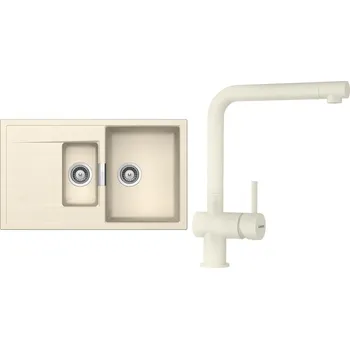 Granitový dřez Set Schock S7-1 (dřez Mono D-150 Magnolia + baterie Epos Magnolia)