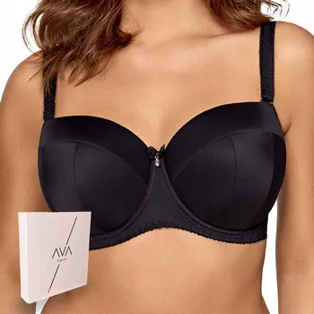 Podprsenka Ava podprsenka bardotka, balkonetka černá velikost 70D