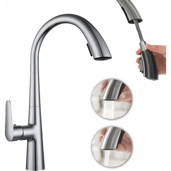 Vodovodní baterie Kuchyňská baterie stojánková TePe D033 stříbrná, šedá