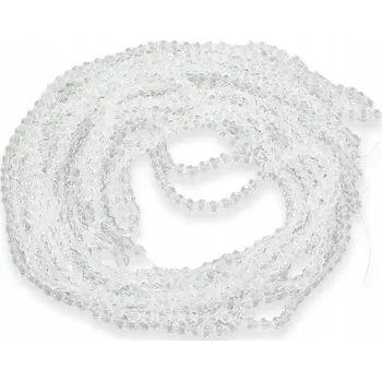 Vrták Korálky Imitace Křišťál Rakouské sklo 4x4 mm, 80 ks/30 cm/nit, 10 nití