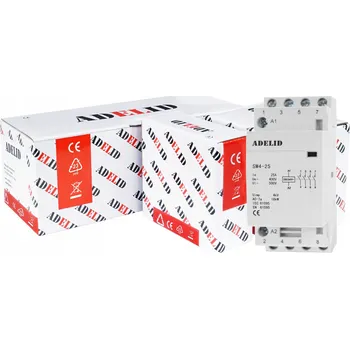 Stykač Stykač Adelid 25A, 2-modulový, pro montáž na lištu TH35