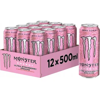 Energetický nápoj Energetický nápoj Monster Energy Ultra Strawberry Dreams 12x 500 ml