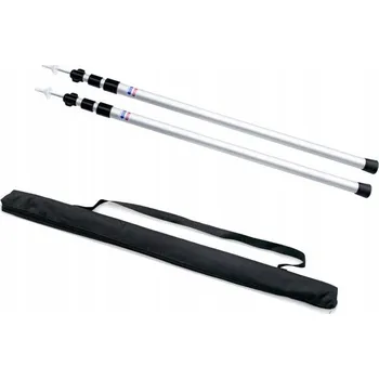 Trekingová hůl TELESKOPICKÉ HLINÍKOVÉ TYČE KE STANU 90-230CM 4 KUSY PEVNÉ PRO PLACHTY