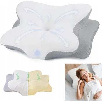 Polštář ERGONOMICKÝ POLŠTÁŘ PRO PODPORU KRČNÍ PÁTEŘE S POVLEČENÍM NA ZIP - 62X36 CM