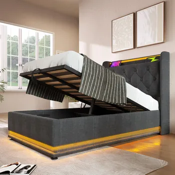 Postel Jednolůžková dřevěná postel Arhatreya 90x200 cm šedá