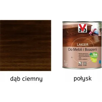 barva a nátěr na dřevo Lak na interiér V33 lesklý, tmavý dub, 1 l
