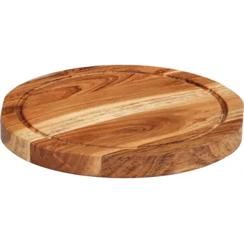 Kuchyňské náčiní vidaXL Prkénko na krájení Ø 25 x 2,5 cm masivní akáciové dřevo