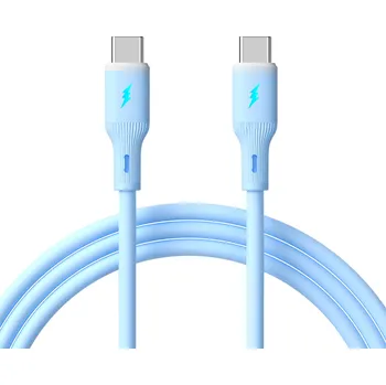 Kabel USB type C / USB type C 1m AK-USB-68 60W Silikon Modrá
