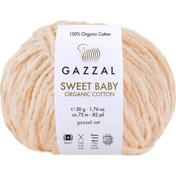 Příze Gazzal Příze Sweet baby organic cotton 2611 meruňková