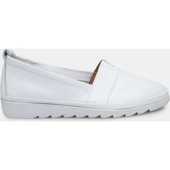 Dámské slipry Baťa dámská kožená slip-on obuv bílé, vel. 37