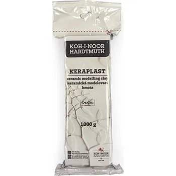 Modelovací hmota KOH-I-NOOR Samotvrdnoucí keramická modelovací hmota Keraplast 1000g - bílá