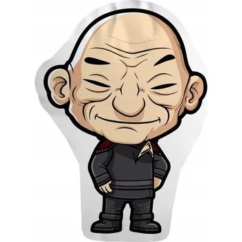 Polštář Polštář s motivem Star Trek, Jean-Luc Picard – filmový, herní, knižní, komiksový, 35 x 35 cm
