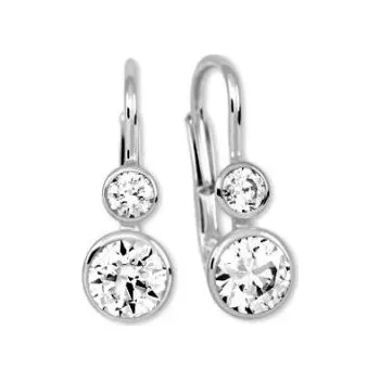 Náušnice Stříbrné náušnice se zirkony