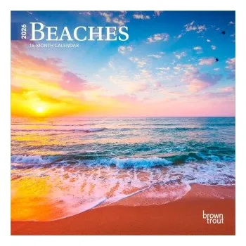 Kalendář Beaches 2026 7 X 14 Inch (Hanging) Monthly Mini Wall Calendar (EN)