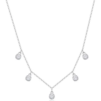 Módní doplněk S'Agapõ Ocelový náhrdelník s kubickými zirkony Dazzly SDZ146 + 2 měsíce na vrácení zboží