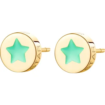 Módní doplněk S`Agapõ Krásné pozlacené ocelové náušnice hvězda CLICK SCK58 + 2 měsíce na vrácení zboží