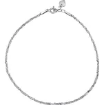 Silvego Stříbrný točený řetízek curb na nohu Jess se srdíčkem ZT290375A + 2 měsíce na vrácení zboží