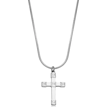 Módní doplněk S'Agapõ Pánský ocelový náhrdelník s křížkem Proud SPD29 + 2 měsíce na vrácení zboží