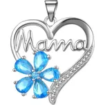 MOISS Půvabný stříbrný přívěsek Třpytivé srdce Mama P0001346 + 2 měsíce na vrácení zboží