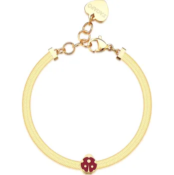 Náramek S'Agapõ Pozlacený ocelový náramek Beruška Click SCK248 + 2 měsíce na vrácení zboží