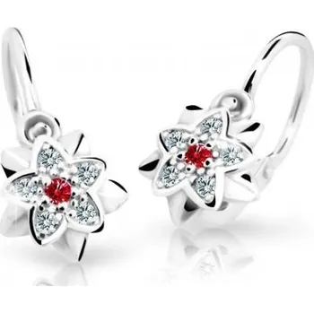 Náušnice Cutie Jewellery Dětské náušnice z bílého zlata C2210-10-X-2 červená + 2 měsíce na vrácení zboží