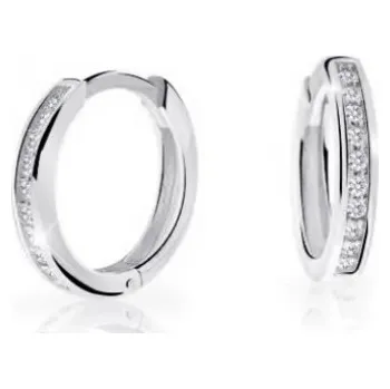 Náušnice Cutie Diamonds Dětské kruhové náušnice z bílého zlata s brilianty C3343-10-10-X-2-D + 2 měsíce na vrácení zboží