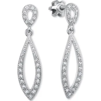 Náušnice Soliter Dámské náušnice z bílého zlata s krystaly 239 001 00876 07 + 2 měsíce na vrácení zboží