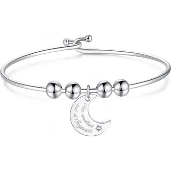 Náramek S'Agapõ Pevný ocelový náramek s měsíčkem Be My Always SBM69 + 2 měsíce na vrácení zboží