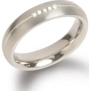 Prsten Boccia Titanium Titanový snubní prsten s diamanty 0130-03 57 mm + 2 měsíce na vrácení zboží