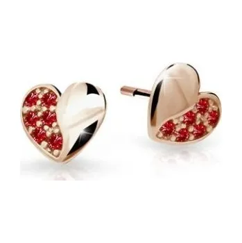 Náušnice Cutie Jewellery Dětské náušnice z růžového zlata C2160-30-X-4 červená + 2 měsíce na vrácení zboží