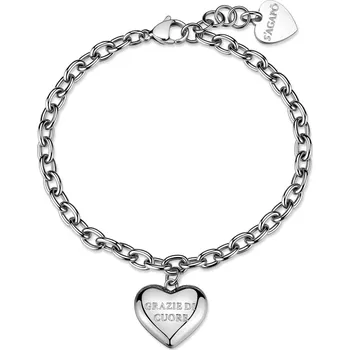 Módní doplněk S'Agapõ Stylový náramek s přívěskem srdce Be My Always SBM96 + 2 měsíce na vrácení zboží