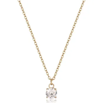 Módní doplněk S'Agapõ Elegantní pozlacený náhrdelník s kubickým zirkonem Dazzly SDZ07 + 2 měsíce na vrácení zboží
