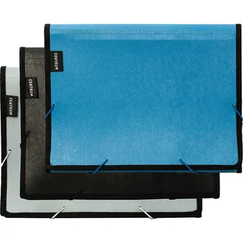 Obal na doklad Organizér A4 PP modrý/černý