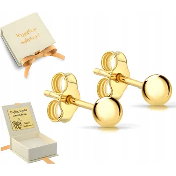 Náušnice STŘÍBRNÉ NÁUŠNICE STŘÍBRO , POZLACENÉ 925, 4MM