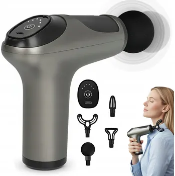 Masážní přístroj MASÁŽNÍ PISTOLE NA ZÁDA, TĚLO A CHODIDLA MASÁŽNÍ PŘÍSTROJ MASSAGE GUN