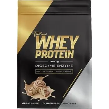 Protein FitBoom Whey Protein 80 % 1000 g - skořicová rolka + Sleva 3 % pro registrované