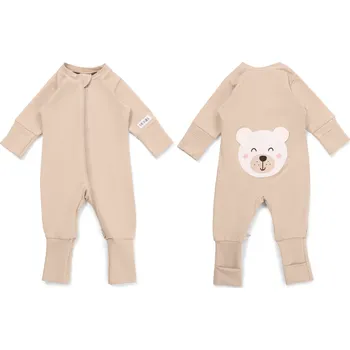 Kojenecký overall Moniel Dětský rostoucí overal Medvěd Pastel béžová Velikost: 74 cm