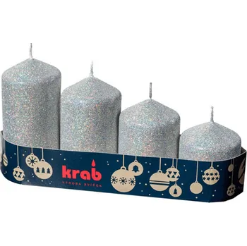 Vonný olej Adventní svíčky 4ks stříbrné