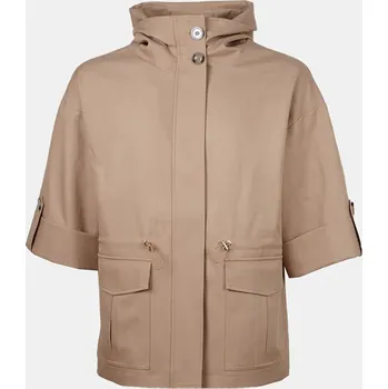 Dámský kabát Baťa dámský krátký trenčkot s kapucí béžové, vel. S