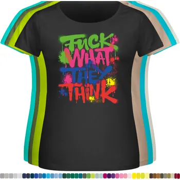 levne-damske-bavlnene-tricko-napis-F**k-What-They-Thing Barva: Black -černá, velikost: 8XL