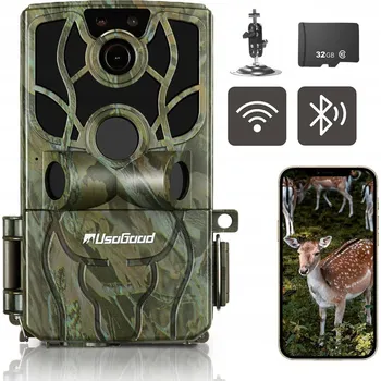 Bezpečnostní kamera FOTOPUŁAPKA IR KAMERA Full HD 4K 48Mpx FOTOPAST / KAMERA S INFRAČERVENÝM PŘÍSVITEM Full HD 4K 48Mpx, SENZOR POHYBU, WIFI A BLUETOOTH, 32GB