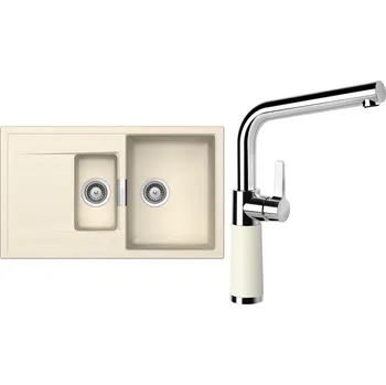 Kuchyňský dřez Set Schock S7-10 (dřez Mono D-150 Magnolia + baterie SC-540 Magnolia)