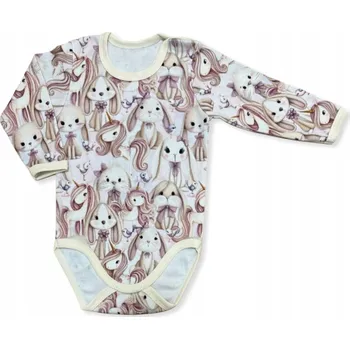 BODY pro NEDONOŠENCE velikost 50 s dlouhým rukávem, ČESKÝ výrobek, bavlna 100%, JEDNOROŽCI