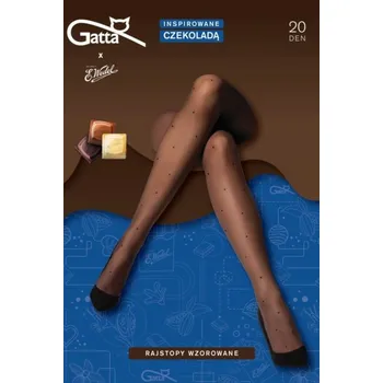 Dámské punčochy Punčocháče Gatta TIGHTS 20den bílá WhiteChoco velikost S