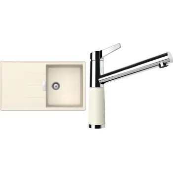 Kuchyňský dřez Set Schock S16-4 (dřez Tia D-100 Magnolia + baterie SC-510 Magnolia)