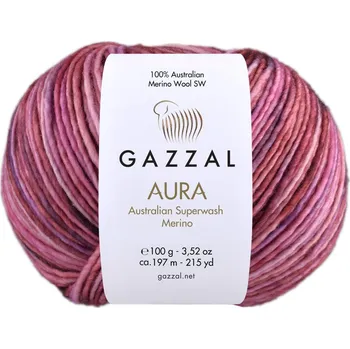 Příze Gazzal Příze Aura - 163 vínová melange