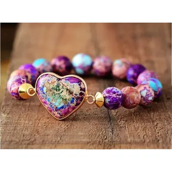 Šperk Prosperk Náramek z minerálů fialový S3523